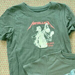 Metallica Toddler Shirt 2T Rock Band Tee Kids EUC Rare Cute